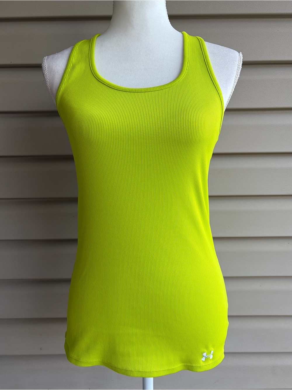 •Under Armour• Lime Green Ribbed Racerback Tank - Size Medium